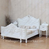 3-pc Painted French Napoleon Style Carved Bedroom Set