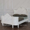 Painted French Napoleon Style Carved Bed