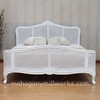 3pc White Bedroom Set w/ Wicker Panels