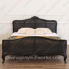 Elegant Bed w/ Wicker Panel