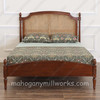 Walnut NC Clarisse Bed with Wicker Panel