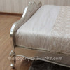 Silver Finish Chic Upholstered Bed