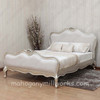 Silver Finish Chic Upholstered Bed