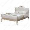 Silver Finish Chic Upholstered Bed