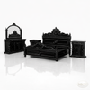 5pc Black Gothic Gargoyle Bedroom Set