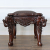Mahogany Carved Elephant Stool