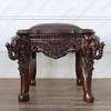 Mahogany Carved Elephant Stool