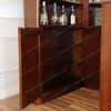 45” Custom Mahogany Inlay Corner Canopy Pub Bar Set