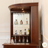 45” Mahogany Inlay Corner Canopy Pub Bar