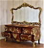 Custom Rococo Bathroom Vanity Mirror w/ Carved Ormolu (Mirror only)
