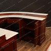 Mahogany U-Shape Horseshoe Pub Bar w/ Marble top