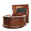 Custom Mahogany U-Shape Horseshoe Pub Bar Set w/ Marble