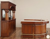 Mahogany U-Shape Horseshoe Pub Bar w/ Marble top