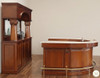 Mahogany U-Shape Horseshoe Pub Bar w/ Marble top