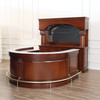 Mahogany U-Shape Horseshoe Pub Bar w/ Marble top