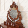 Light Walnut French Rococo Make-up Vanity w/ Stool