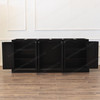 Custom Dark Teak Pub Bar Set w/ Brass Rails
