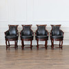 Genuine Leather Counter height Swivel Barstools Pair (2)