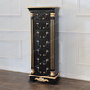 Traditional Black w/ Gold Leaf Jewelry Armoire