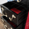 Traditional Black w/ Gold Leaf Jewelry Armoire