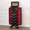 Traditional Black w/ Gold Leaf Jewelry Armoire