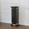 Traditional Black w/ Gold Leaf Jewelry Armoire