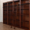 16.5ft Mahogany Open Sectional Library Bookcase with Ladder