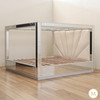 Magnificent Alaska King Mirrored Four Poster Canopy Bed