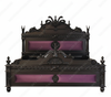 Black Gothic Raven Carved Bed w/ Hidden Storage Compartments & Lights