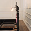 Black Gothic Raven Carved Bed w/ Hidden Storage Compartments & Lights