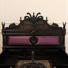 Black Gothic Raven Carved Bed w/ Hidden Storage Compartments & Lights