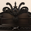 Black Gothic Raven Carved Bed w/ Hidden Storage Compartments & Lights