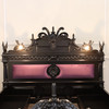 Black Gothic Raven Carved Bed w/ Hidden Storage Compartments & Lights