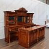 10.5ft Custom Mahogany Carved Lady Saloon Pub Bar