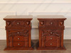 3pc Heavily Ornate Mahogany Gothic Bedroom set