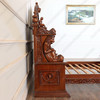 3pc Light Walnut Heavily Ornate Gothic Bedroom set