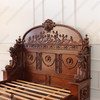 3pc Light Walnut Heavily Ornate Gothic Bedroom set