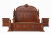 3pc Heavily Ornate Gothic Bedroom set