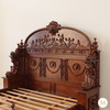 3pc Heavily Ornate Mahogany Gothic Bedroom set