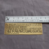 Solid Brass Presidential Resolute Plaque Inscription (8" x 2.5")