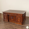 6ft Natural Finish Oval Office Resolute Desk w/ Leather Top