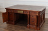 6ft Natural Finish Oval Office Resolute Desk w/ Leather Top