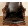 Natural Finish Genuine Leather Resolute Swivel Office Chair