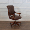 Antique Brown Genuine Leather Executive Office Chair