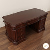 5ft Dark Mahogany Desk with Slide Out Wings