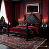 Custom Black Gothic Queen Empire Bed