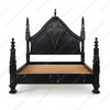Custom Black Gothic Queen Empire Bed