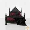 Black Gothic Queen Empire Bed