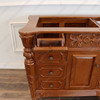 72" Custom Teak 2-Sink Bathroom Vanity