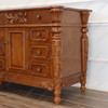 72" Custom Teak 2-Sink Bathroom Vanity